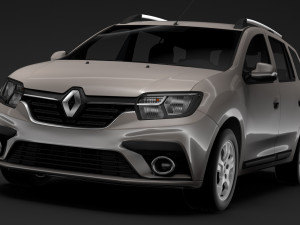 renault logan mcv 2018 3D मॉडल