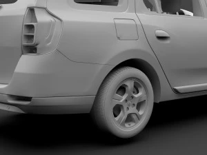 रेनॉल्ट लोगन एमसीवी 2018 3D मॉडल