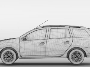 रेनॉल्ट लोगन एमसीवी 2018 3D मॉडल