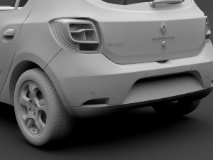 renault sandero 2018 Modelo 3D