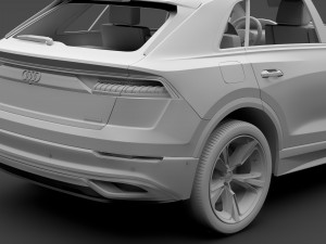 audi q8 50 tdi quattro 2018 3D Model