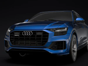audi q8 55 tfsi quattro 2018 3D Model