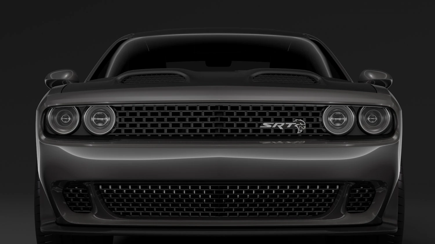 dodge challenger srt hellcat 2019 3D Model .c4d .max .obj .3ds .fbx .stl .blend