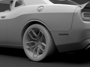 dodge challenger srt hellcat 2019 3D मॉडल