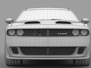 dodge challenger srt hellcat 2019 3D मॉडल