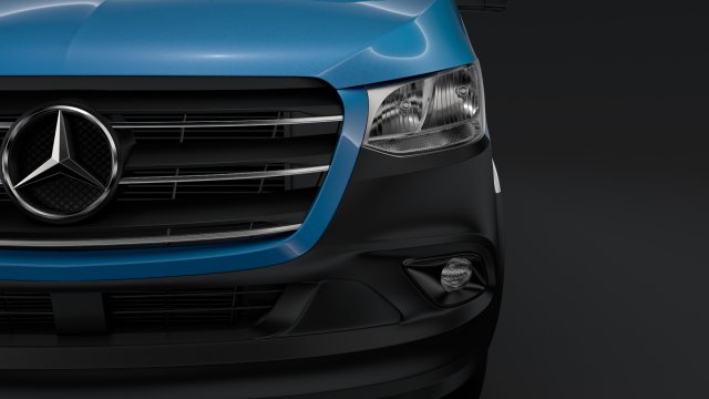 mercedes benz sprinter panel van l4h3 rwd 2019 3D Model .c4d .max .obj .3ds .fbx .stl .blend 