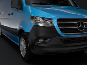 mercedes benz sprinter panel van l4h3 rwd 2019 3D Model