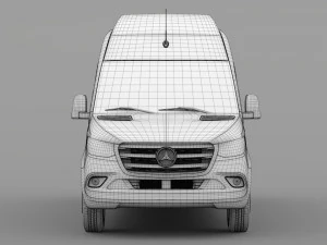 mercedes benz sprinter panel van l4h3 rwd 2019 3D Model
