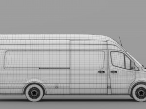 mercedes benz sprinter panel van l4h3 rwd 2019 3D Model