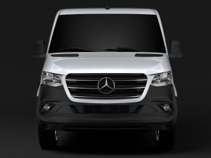 mercedes benz sprinter panel van l1h1 fwd 2019 3D Model
