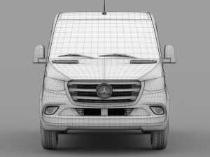 mercedes benz sprinter panel van l1h1 fwd 2019 3D Model