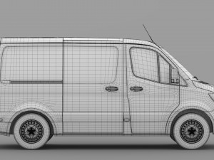 mercedes benz sprinter panel van l1h1 fwd 2019 3D Model