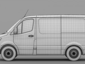 mercedes benz sprinter panel van l1h1 fwd 2019 3D Model