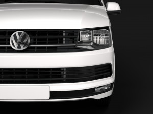 volkswagen transporter van l1h1 highline t6 2018 3D in 3DExport