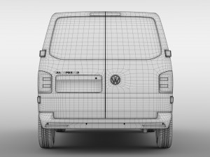 volkswagen transporter van l1h1 highline t6 2018 Modello 3D