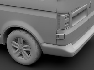 volkswagen transporter van l1h1 highline t6 2018 Modello 3D