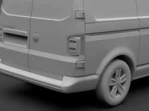 volkswagen transporter van l1h1 highline t6 2018 Modello 3D