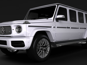 mercedes amg g 63 w463 2019 limousine 3D 모델