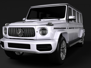 mercedes amg g 63 w463 2019 limousine 3D 모델