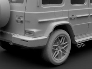 mercedes amg g 63 w463 2019 limousine 3D 모델
