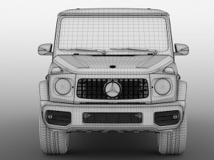 mercedes amg g 63 w463 2019 limousine 3D 모델