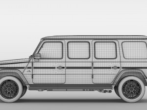 mercedes amg g 63 w463 2019 limousine 3D 모델