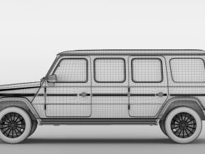 limusin mercedes benz g 550 w464 2019 Model 3D