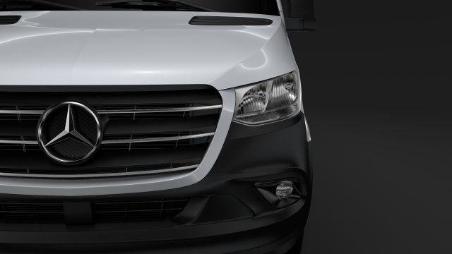 mercedes benz sprinter panel van l4h2 rwd 2019 3D Model .c4d .max .obj .3ds .fbx .stl .blend 