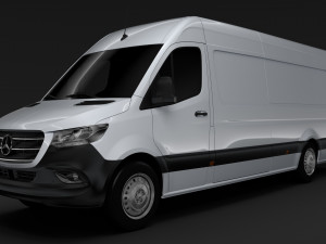 mercedes benz sprinter panel van l4h2 rwd 2019 3D Model