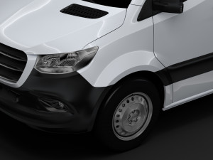 mercedes benz sprinter panel van l4h2 rwd 2019 3D Model