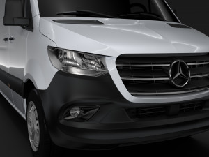 mercedes benz sprinter panel van l4h2 rwd 2019 3D Model
