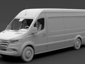 mercedes benz sprinter panel van l4h2 rwd 2019 3D Model