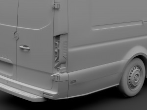 mercedes benz sprinter panel van l4h2 rwd 2019 3D Model