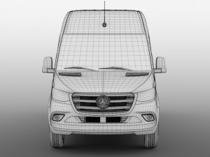 mercedes benz sprinter panel van l4h2 rwd 2019 3D Model