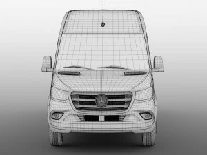 mercedes benz sprinter panel van l4h2 rwd 2019 3D Model