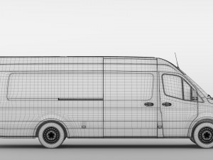 mercedes benz sprinter panel van l4h2 rwd 2019 3D Model