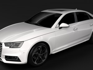 audi a4 l 45 tfsi quattro s line b9 2016 3D Модель