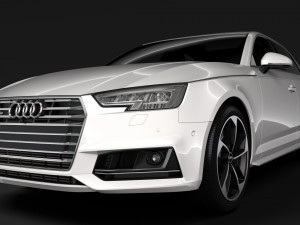 audi a4 l 45 tfsi quattro s line b9 2016 3D Модель