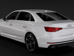 audi a4 l 45 tfsi quattro s line b9 2016 3D Модель