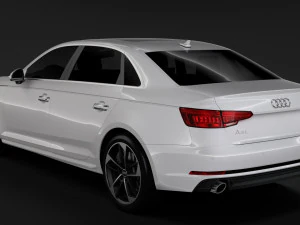 audi a4 l 45 tfsi quattro s line b9 2016 3D Model