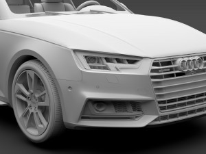 audi a4 l 45 tfsi quattro s line b9 2016 3D Модель