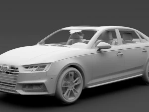 audi a4 l 45 tfsi quattro s line b9 2016 3D Model
