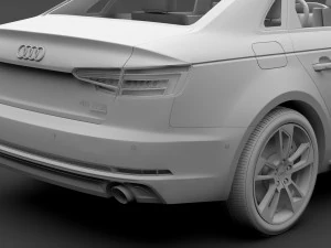 audi a4 l 45 tfsi quattro s line b9 2016 3D Model