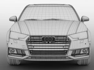 audi a4 l 45 tfsi quattro s line b9 2016 3D Model