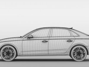 audi a4 l 45 tfsi quattro s line b9 2016 3D Модель