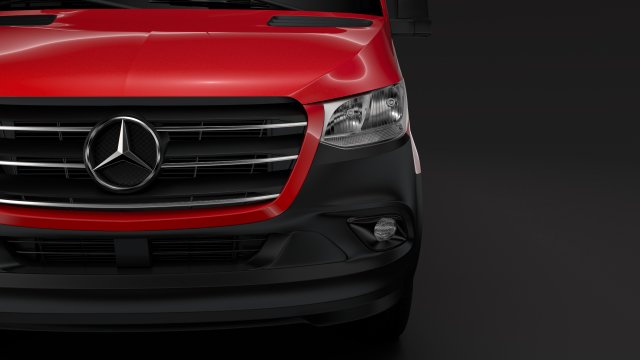 mercedes sprinter panel van l2h1 fwd 2019 Model 3D .c4d .max .obj .3ds .fbx .stl .blend 