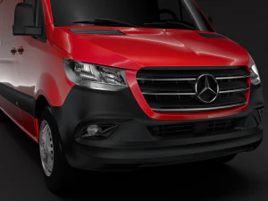mercedes sprinter panel van l2h1 fwd 2019 3D Model