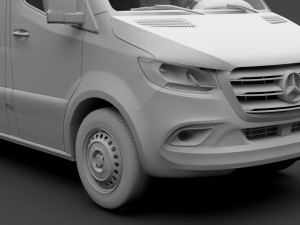 mercedes sprinter panel van l2h1 fwd 2019 Model 3D