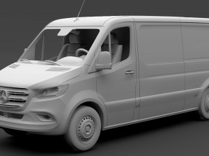 mercedes sprinter panel van l2h1 fwd 2019 Model 3D