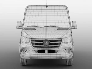 mercedes sprinter panel van l2h1 fwd 2019 3D Model